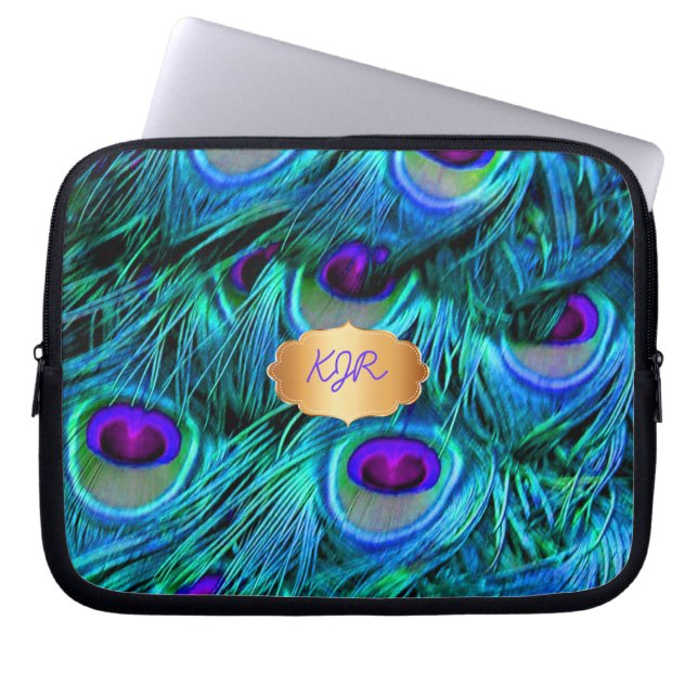 Funda Para Portátil PixDezines Psychedelic Peacock (Frente)