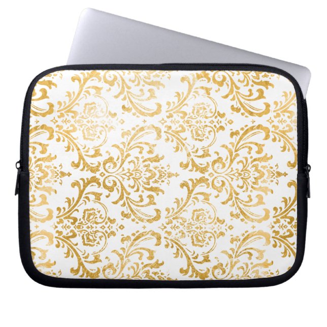 Funda Para Portátil PixDezines rossi damask/faux gold (Frente)