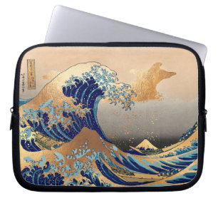 Funda Para Portátil PixDezines Vintage Gran Ola Hokusai 葛飾北斎の神奈川沖浪