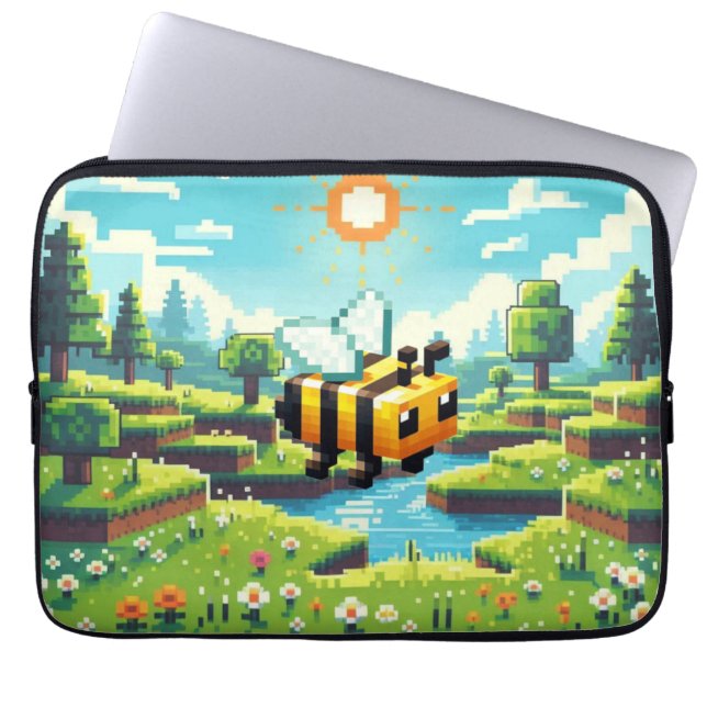 Funda Para Portátil Pixel Buzz: La Sunny Meadow Adventure (Frente)