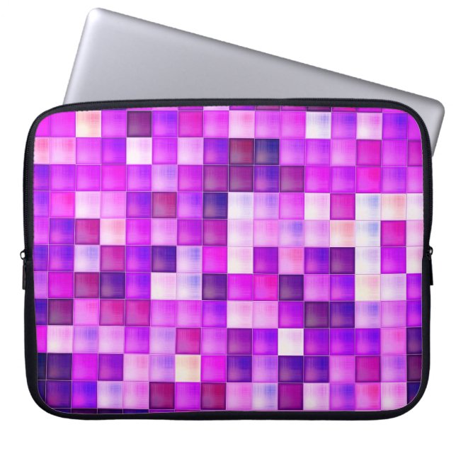 Funda Para Portátil Pixels Pink Square Pattern (Frente)