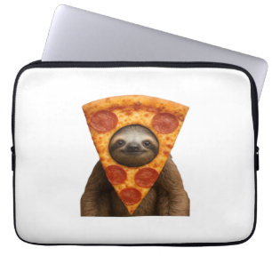 Funda Para Portátil Pizza de perezoso divertida broma extraña meme lin