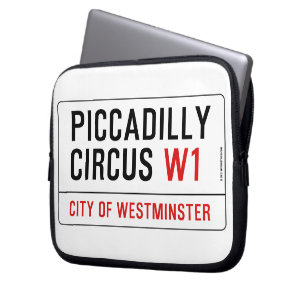 Funda Para Portátil Placa de calle del circo de Piccadilly