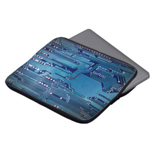 Funda Para Portátil Placa de circuito azul elegante fresca del