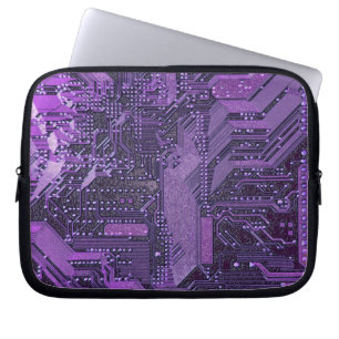 Funda Para Portátil Placa de circuito cibernético púrpura Electrónica 