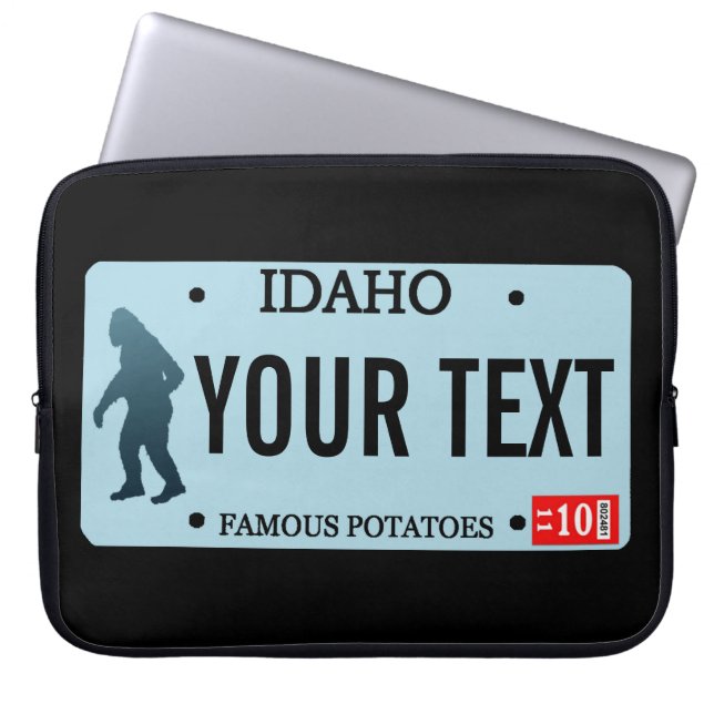 Funda Para Portátil Placa de licencia de Idaho Sasquatch (Frente)