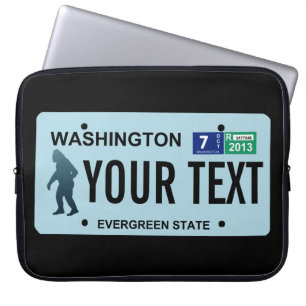 Funda Para Portátil Placa de licencia de Washington Sasquatch