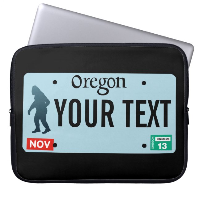 Funda Para Portátil Placa de licencia Oregon Sasquatch (Frente)