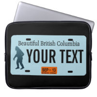 Placa de licencia Sasquatch de Columbia Británica