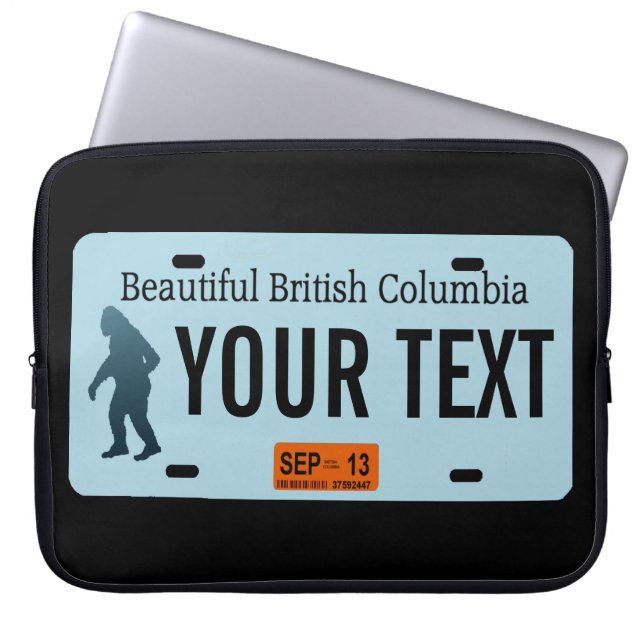 Funda Para Portátil Placa de licencia Sasquatch de Columbia Británica (Frente)