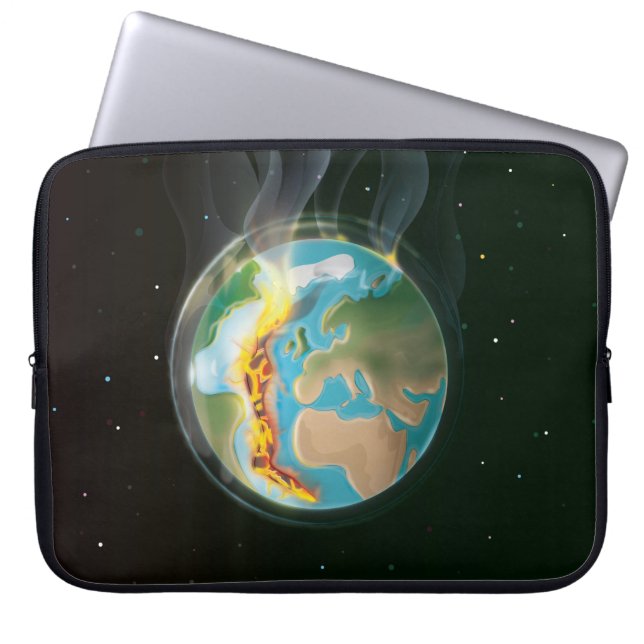 Funda Para Portátil Placas Tectónicas del Planeta Tierra (Frente)