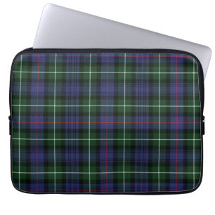 Funda Para Portátil Plaid Clan MacKenzie Purple Green Gray Tartán