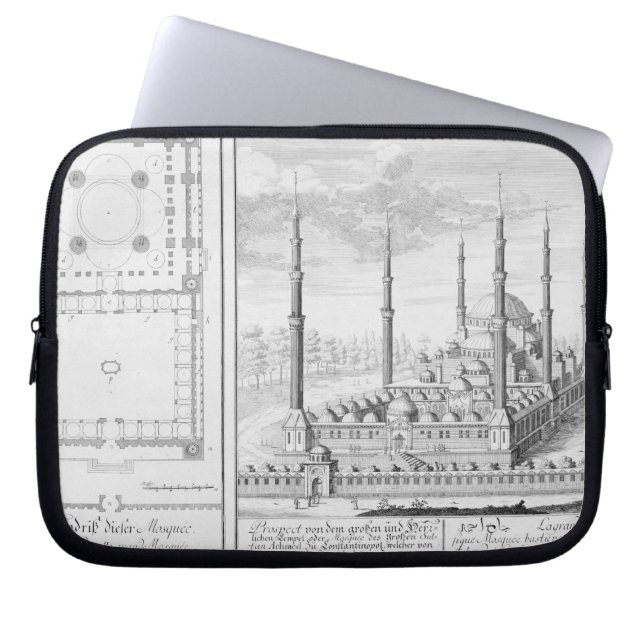 Funda Para Portátil Plan y vista de la mezquita azul (1609-16), (Frente)