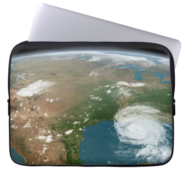 Funda Para Portátil Planeta Panorámico Tierra Y Estados Unidos. (Frente)