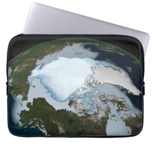 Funda Para Portátil Planeta Tierra Que Muestra La Cobertura Del Hielo