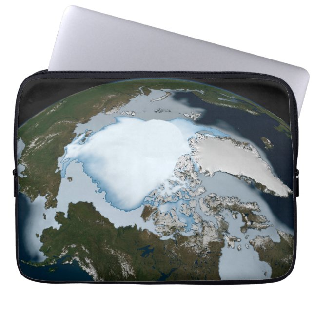Funda Para Portátil Planeta Tierra Que Muestra La Cobertura Del Hielo  (Frente)