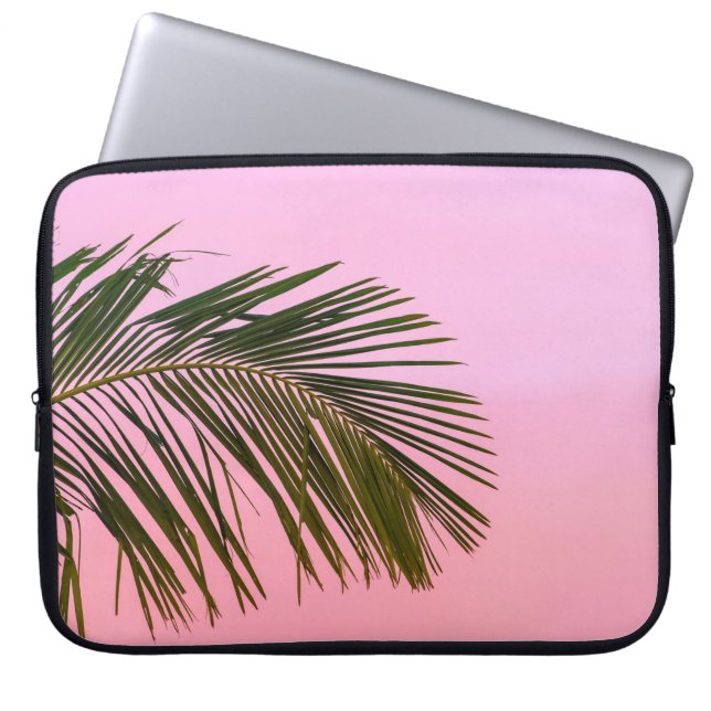 FUNDA PARA PORTÁTIL PLANTA DE PALMA VERDE (Frente)