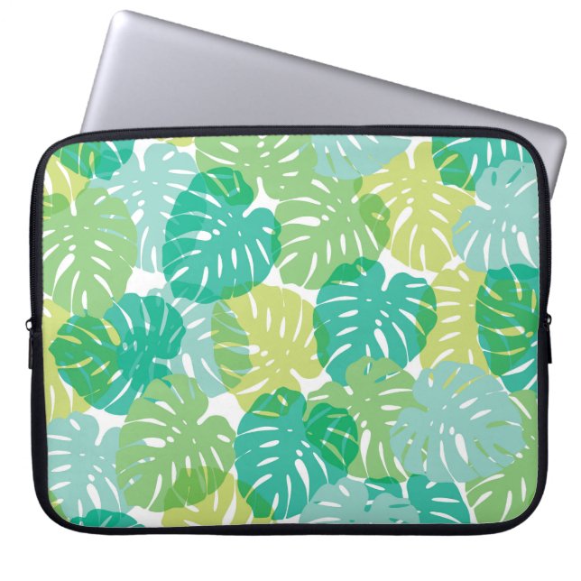 Funda Para Portátil Planta de queso exótico: Monstera tropical (Frente)