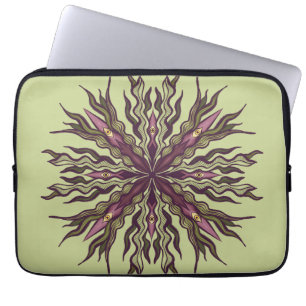 Funda Para Portátil Planta del Ojo Psicodélico - Mandala Botánico Surr