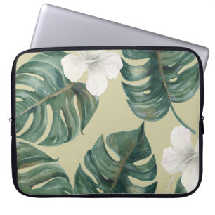 Funda Para Portátil Plantas acuarelas tropicales: patrón sin soldadura