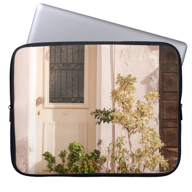 FUNDA PARA PORTÁTIL PLANTAS DE HOJAS VERDES (Frente)
