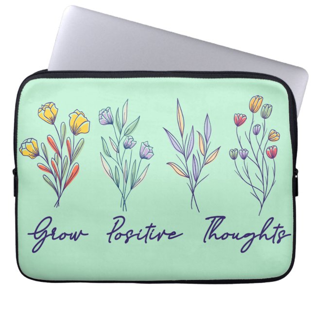 Funda Para Portátil Plantas Florales de Flor Silvestre (Frente)