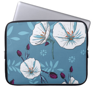 Funda Para Portátil Plantas florales de fondo de patrón sin soldadura