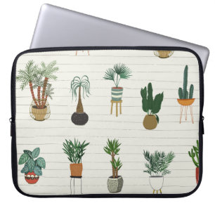 Funda Para Portátil Plantas Hogares: Interior sin mangas dibujado a ma