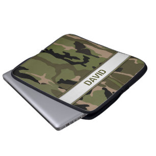 Funda Para Portátil Plantilla conocida verde militar de Camo