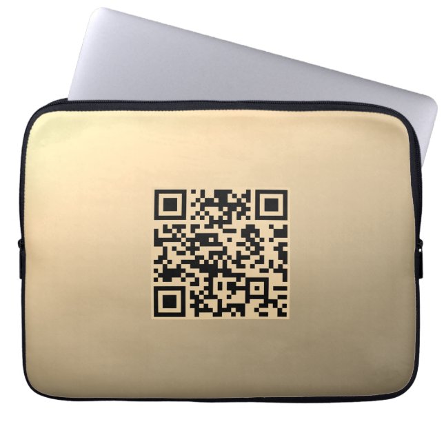 Funda Para Portátil Plantilla de código QR editable instantáneamente | (Frente)