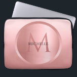 Funda Para Portátil Plantilla de oro Rosa de moda Elegante Monogramado<br><div class="desc">Plantilla de oro Rosa de moda Elegante Monogramado Moderno Funda para Portátiles / Funda.</div>