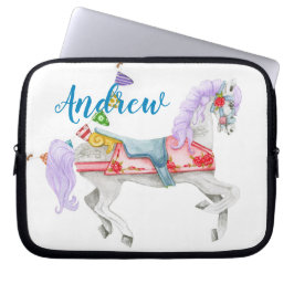 Funda Para Portátil Plantilla de Personalizado de caballo de carrusel