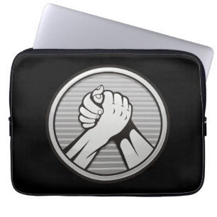 Funda Para Portátil Plata de lucha de brazos
