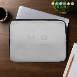 Funda Para Portátil plata metálica pizarra carbón grafito