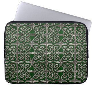 Funda Para Portátil Plata y modelo conectado verde del Celtic de los
