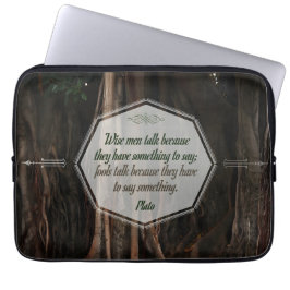 Funda Para Portátil Platón cita Inspiradora "Hablando sabios"