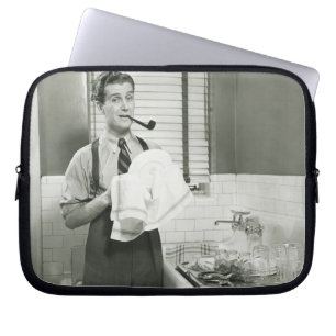 Funda Para Portátil Platos que se lavan del hombre