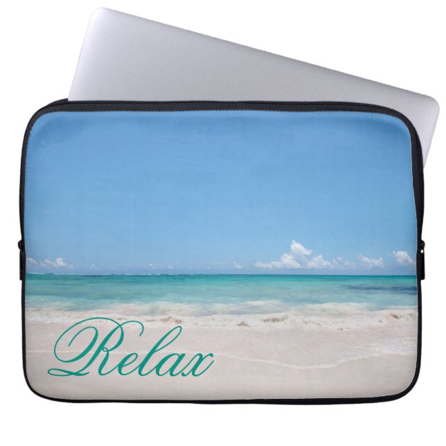 Funda Para Portátil Playa Backgroud (Frente)
