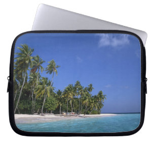 Funda Para Portátil Playa con palmeras, Maldivas