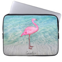 Playa de arena tropical personalizado rosa Flaming