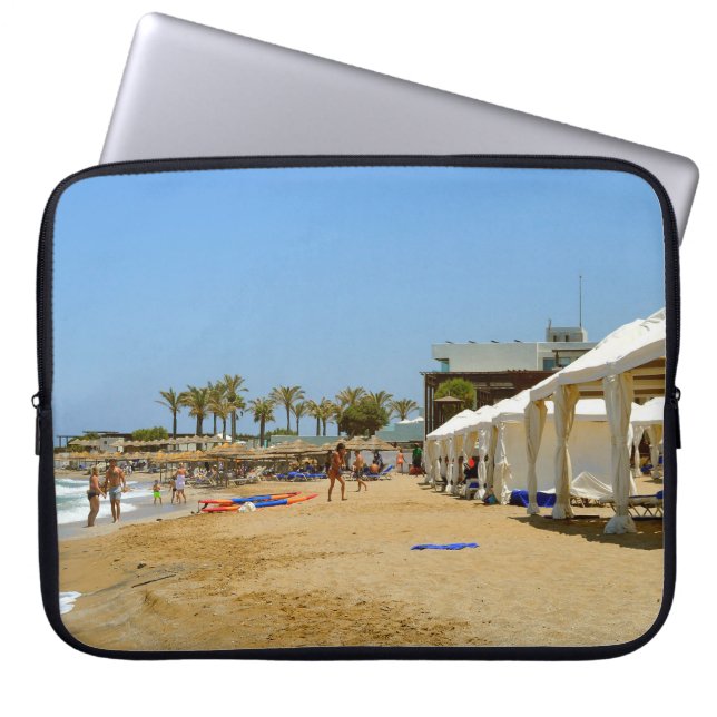 Funda Para Portátil Playa de Gouves en Creta (Frente)