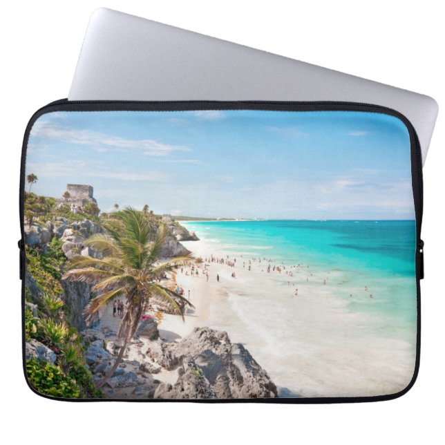 Funda Para Portátil Playa de Tulum (Frente)