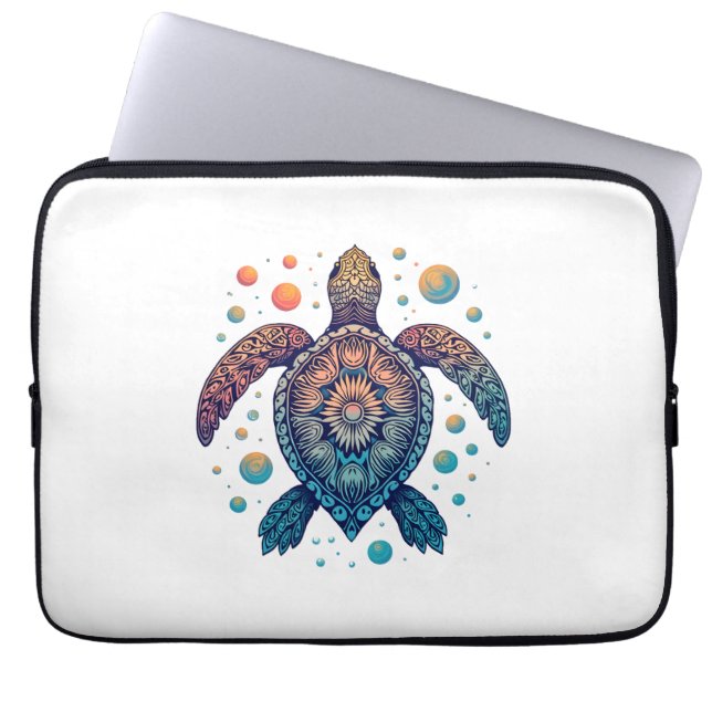 Funda Para Portátil Playa de vacaciones de Hawái para la tortuga marin (Frente)