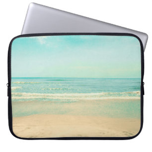 Funda Para Portátil Playa Retro Pastel, fondo, verano, cosecha