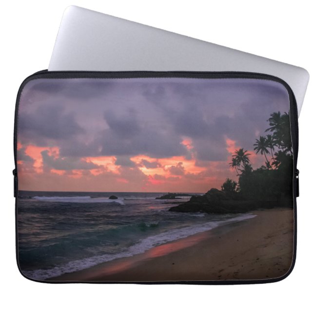 Funda Para Portátil Playa romántica en Dusk (Frente)