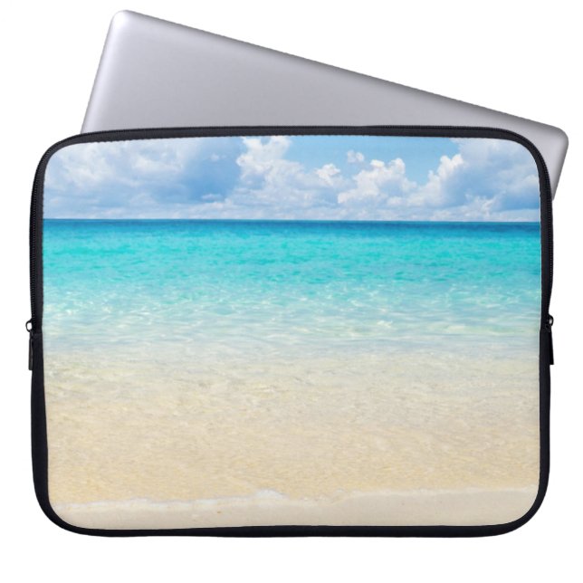 Funda Para Portátil Playa Tropical Agua Turquesa (Frente)