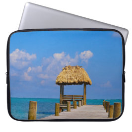 Funda Para Portátil Playa Tropical Azul Océano Caribe
