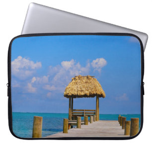Funda Para Portátil Playa Tropical Azul Océano Caribe