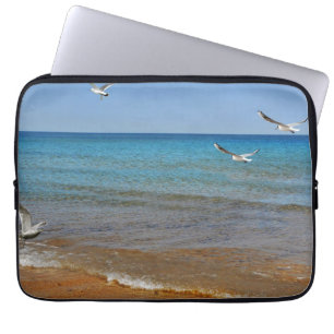 Funda Para Portátil Playa y gaviotas