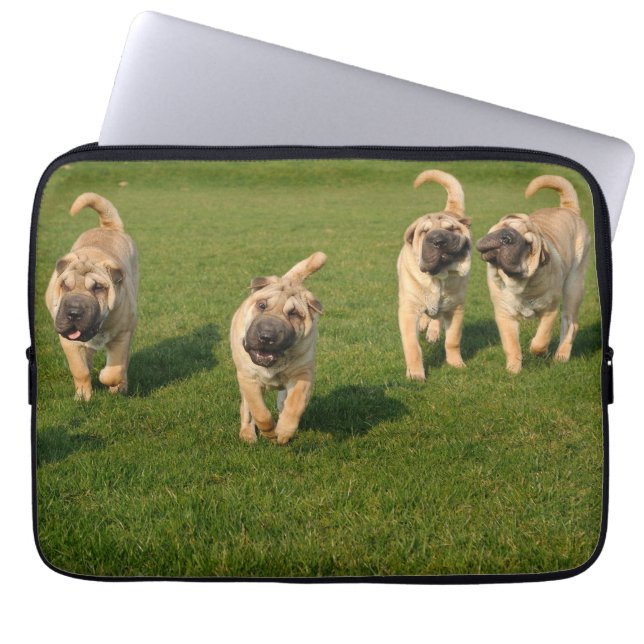 Funda Para Portátil Playas de Shar Pei (Frente)
